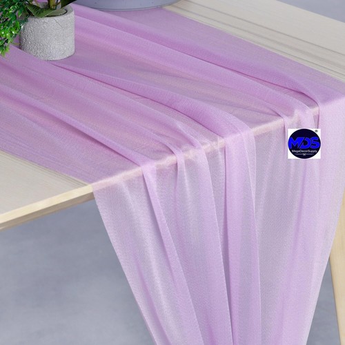 MDS 5 Pack 10ft Chiffon Table Runner 29 x120 Inches Sheer Wedding Runner Roma... - Picture 4 of 7