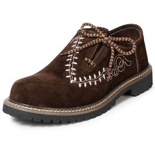 PAULGOS Trachtenschuhe Echt Leder Haferlschuhe Haferl Stickerei in 4 Farben