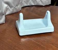 Ceramic Baby Blue Tile Toilet Paper Roll Holder MCM No Rod