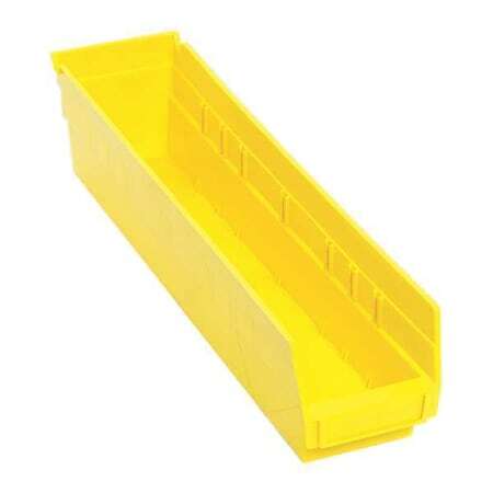 Quantum Storage Systems Qsb103yl Shelf Storage Bin, Polypropylene, Yellow, 4 In