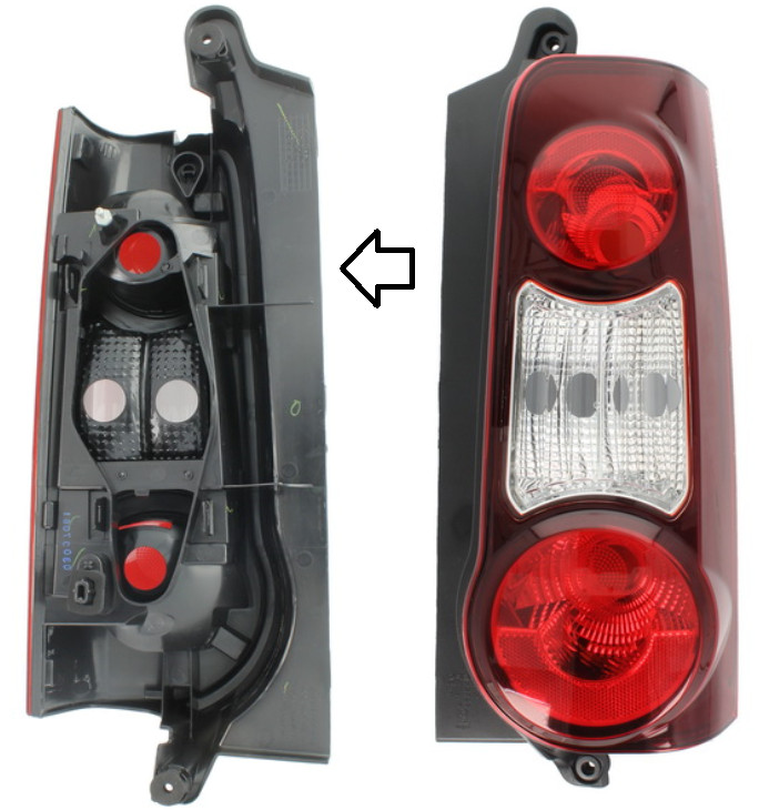 Reparez votre feu arriere droit Citroen Berlingo 2008+ bloque au controle technique 9677205480