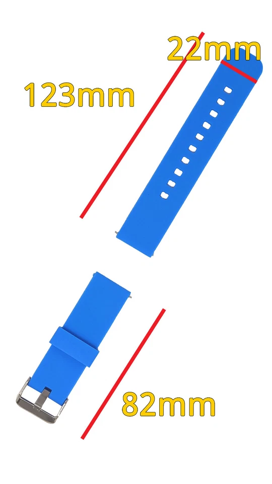 Cinturino silicone polso 22mm per Xiaomi Watch S1 e Active PHS4 - Immagine 2 di 2