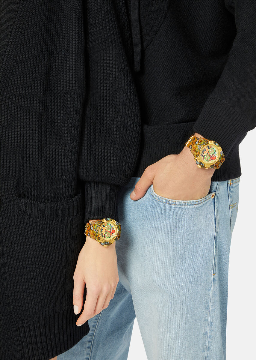 Versace VEZ700822 Icon Active Chrono gold yellow leopard Versace VEZ700822 Icon Active Chrono gold yellow leopard
