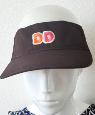  Dunkin Donuts Visor Strap Back Coffee Donuts CSE Promo Hat Cap DD Brown NWOT 