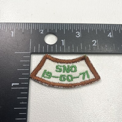 Vintage 1971 SNOW GO Boy Scouts Segment Tab Patch C23P