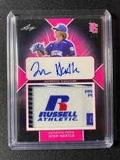 2020 Leaf Perfect Game Josh Hartle Autographed Tag Patch #1/1 Guardians!!!