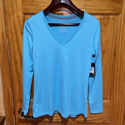 NWT Nike Women's Dri Fit L/S Pullover Blue Aqua Turquoise Shirt