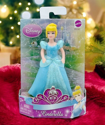 Disney Princess Glitter Cinderella 4'' Rubber Mini Doll P5141  New Box Light Wear