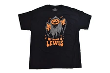 Mad Engine Mens My Name Is Lewis Funny Halloween Jack-o-lantern Shirt New Large