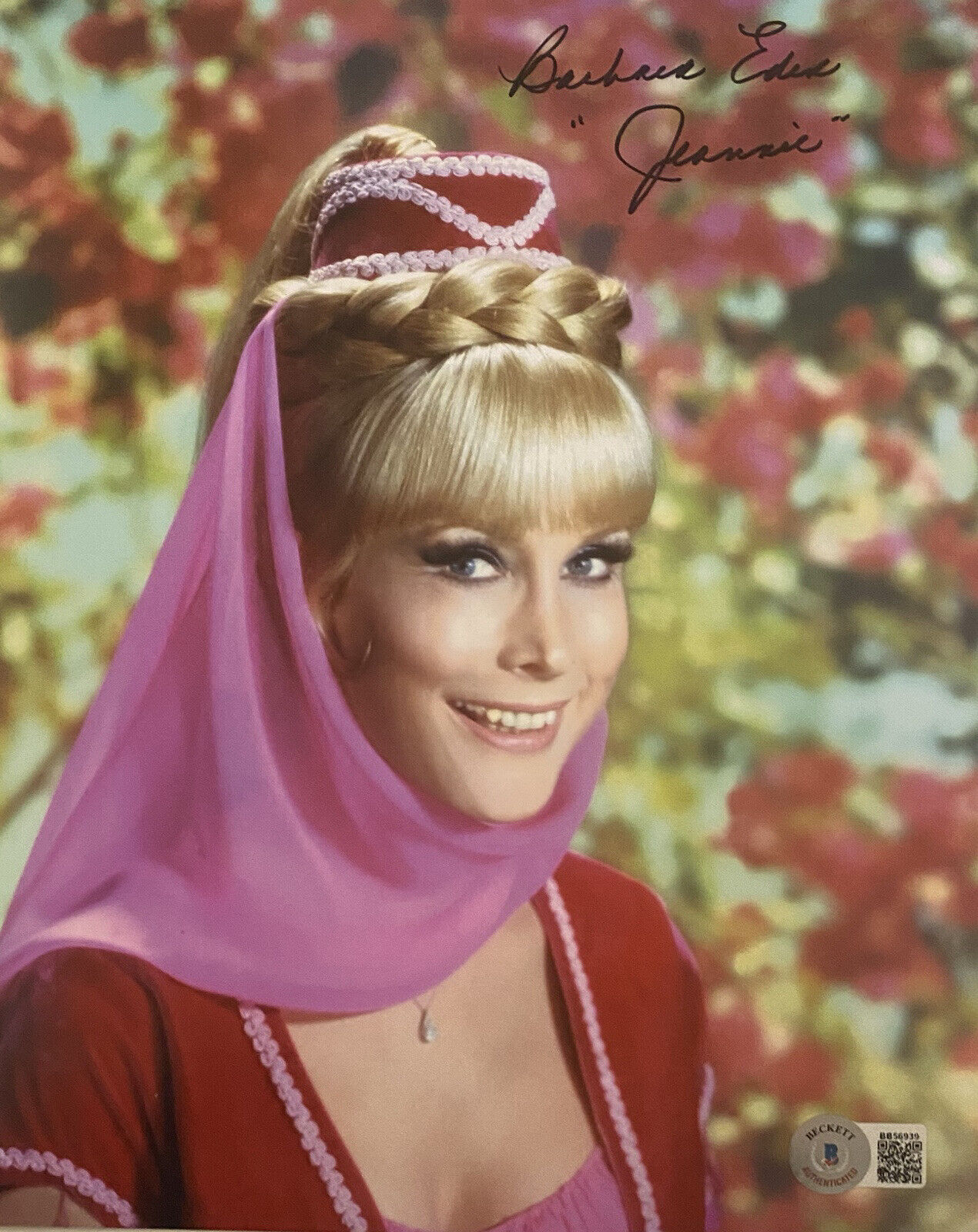 Barbara Eden Signed Autographed 8x10 Photo Jeannie Gorgeous ￼ of I dream Na...