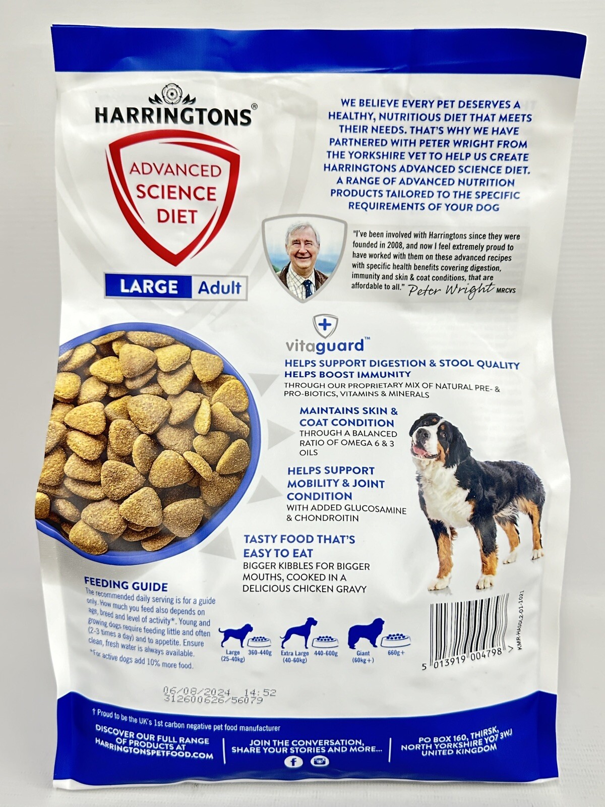 Harringtons Advanced Science Diet Dry Adult Dog Food Large Breed Over