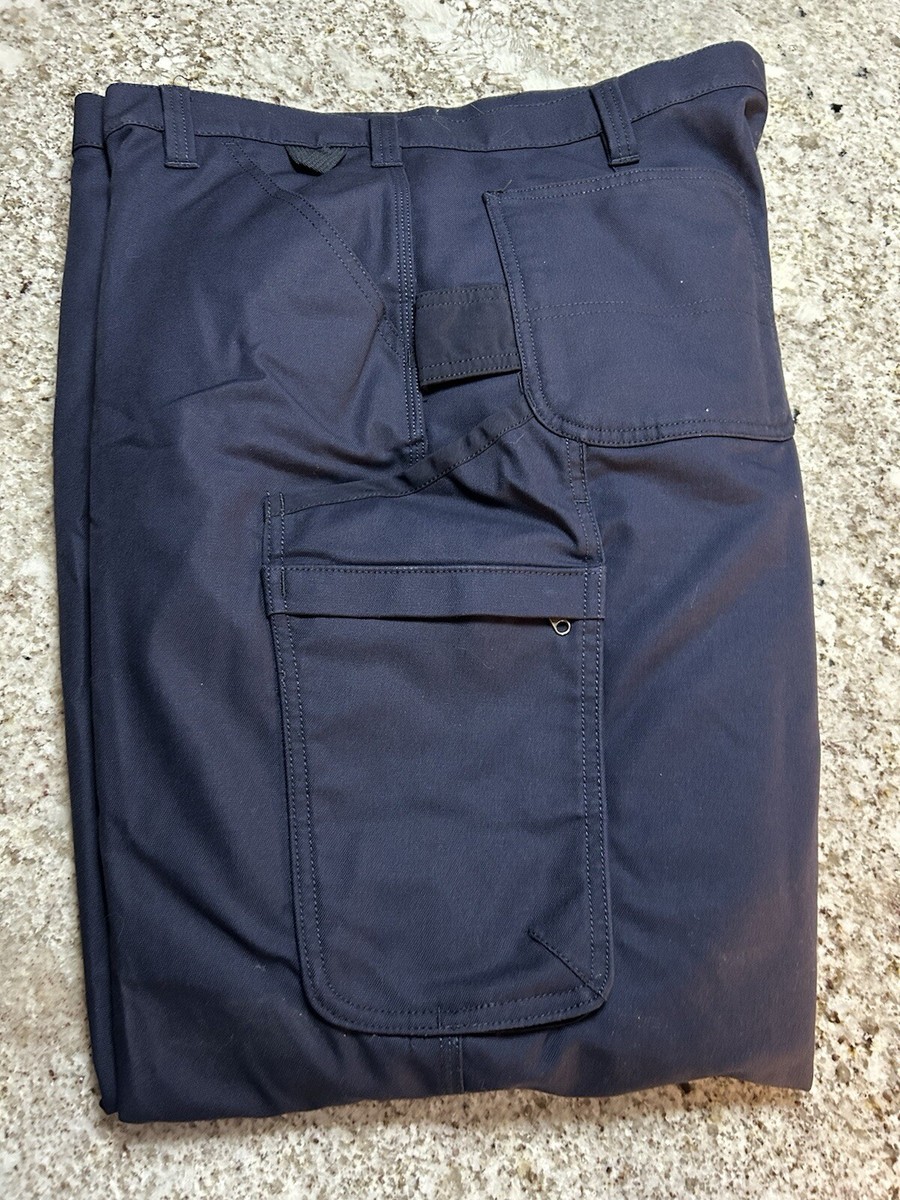 Carhartt Cargo Pants Mens 40x30 Navy Blue Straight Rugged Flex
