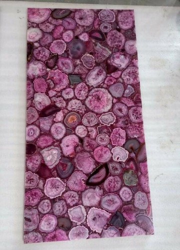 Table Basse Ronde En Agate Naturelle - Fait Main Inde - Pièce Unique