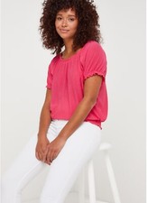 Matalan Pink Textured Pink Gypsy Top Size 18