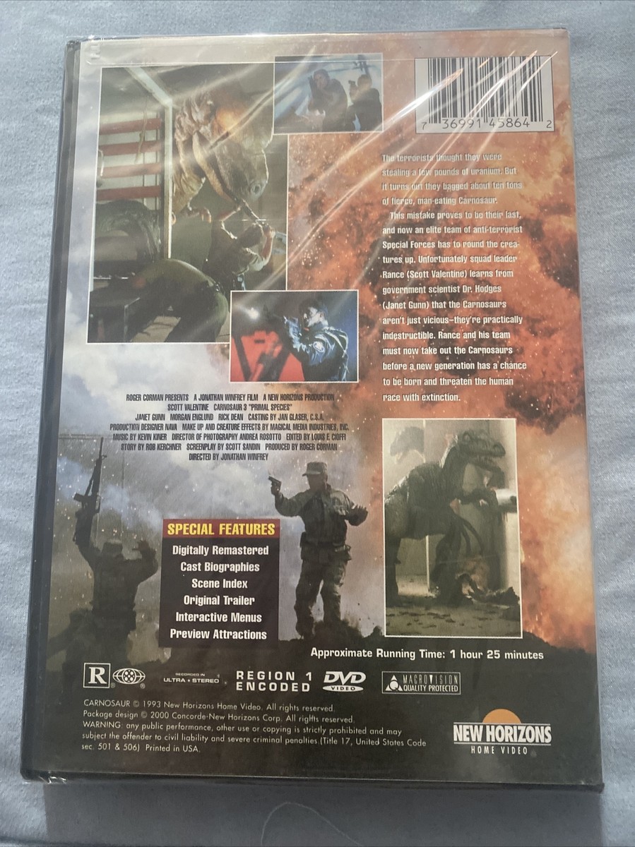 Carnosaur 3: Primal Species (DVD, 2000) New And Sealed!! RARE