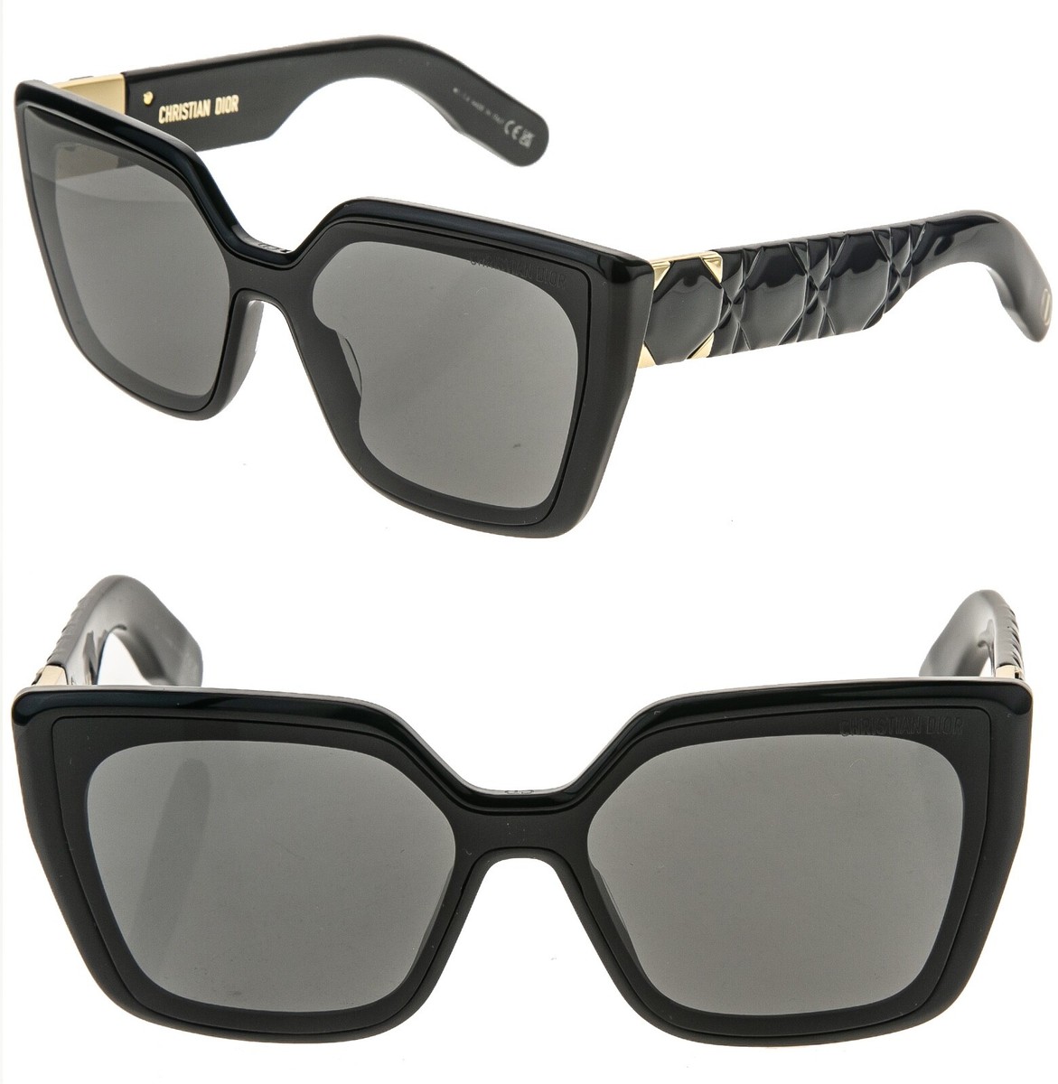 CHRISTIAN DIOR Lady 9522 Black Cannage Paris Logo S2I