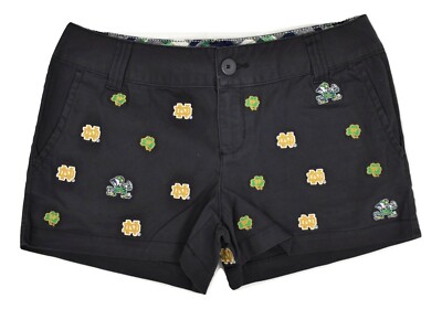 E5 NCAA Womens Notre Dame Fighting Irish Dark Navy Shorts NWT 3, 5, 7, 9