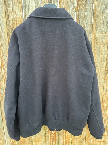Vintage LL Bean Wool Bomber Jacket Coat Men’s Large, Cotton Lining, Made In USA - Picture 3 of 16