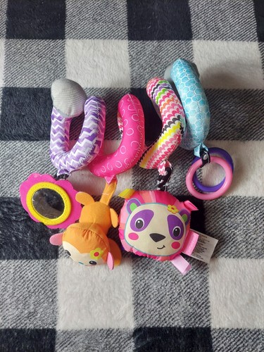 Infantino Fox Spiral Activity Rattle Teether Baby Toy Plush
