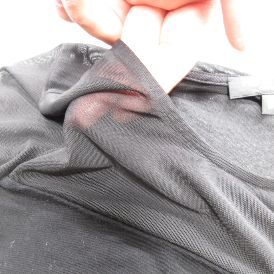 Rag & Bone Shirt Womens XS Black Stretch Sheer Career Long Sleeve Minimalist - Image 4 of 4