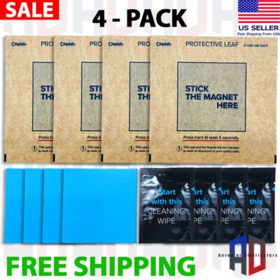 NEW 4-PACK Displate Magnetic Mounting Kit 4 Magnet, 4 Protective Leaf & 4Cleaner