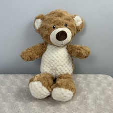 Spark Create Imagine Teddy Bear Plush Stuffed Animal Baby Toy Tan White Rattle