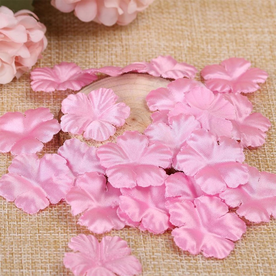 Silk Leaf Fivepetal Flower Roses Petal Scrapbook Accessory Artificial