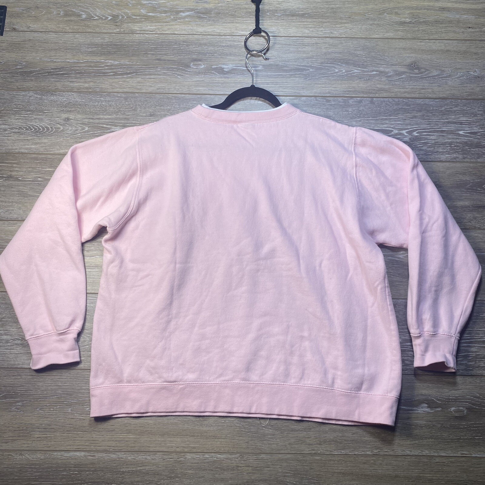 Bird Sweatshirt Size Large Basic Editions Pink Re… - image 4