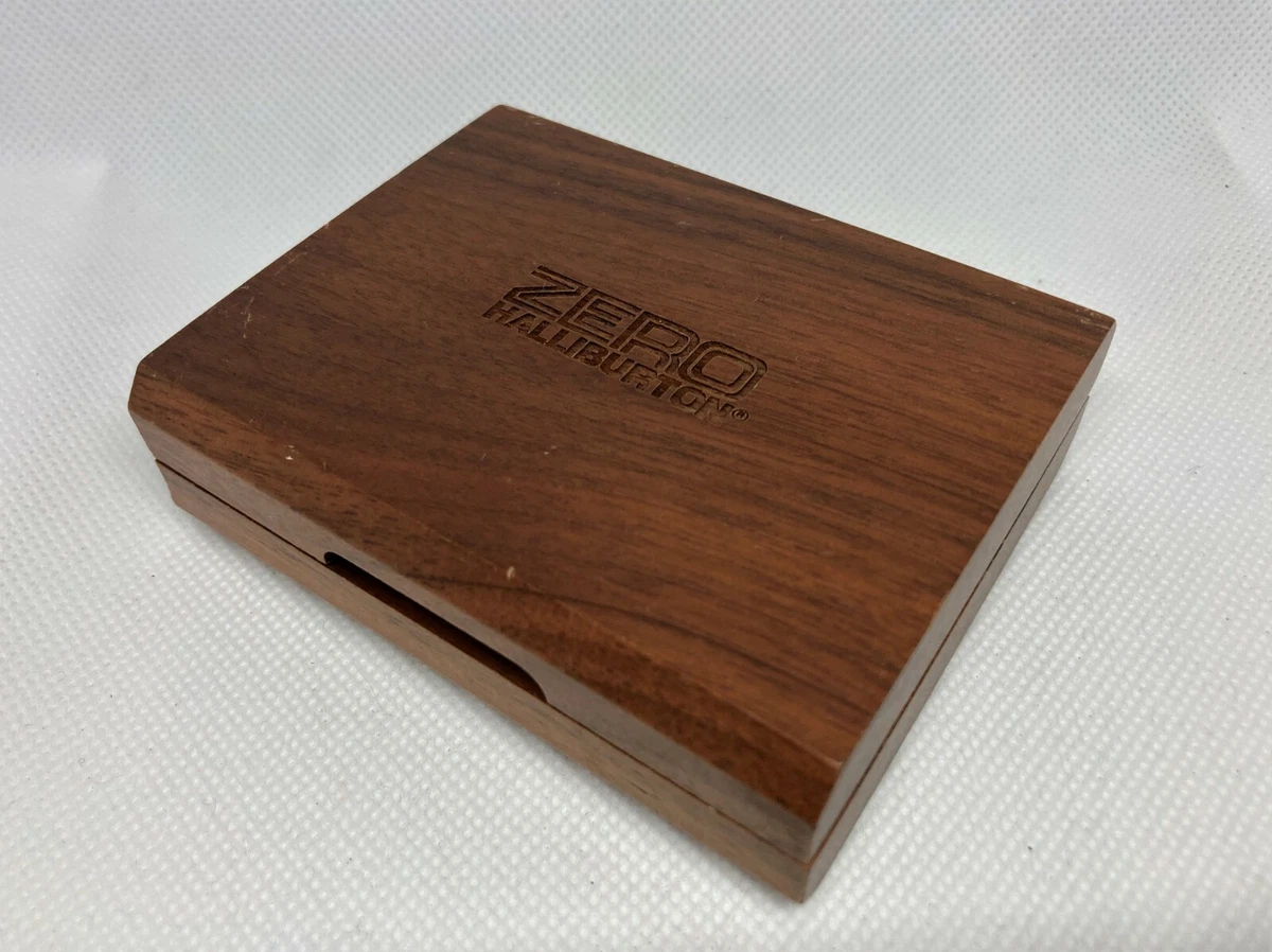 ZIPPO Limited Edition ZERO HALLIBURTON Luggage Aluminum Case Lighter w Wood  Case