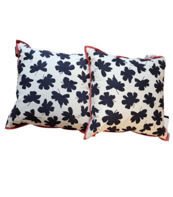 RALPH LAUREN (2) Carter Floral Red White Blue Decorative Throw Pillows 18''x 18''