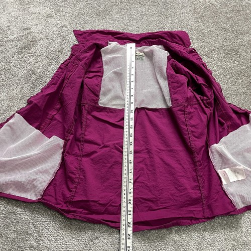 Columbia Button Up Shirt Girls XL Purple Short Sleeve Outdoor Hiking Camping Top - Picture 2 of 13
