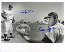 Jerry Grote & Joe Pignatano (1969 Mets) BOTH signed 8x10 photo INPERSON w/ COA