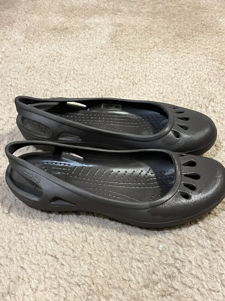 CROCS MUJER KADEE BALLET ZAPATOS PLANOS CONFORT MARRÓN TALLA 7 Foto 4 de 4