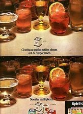 ADVERTISEMENT ADVERTISING 034 1971 LA VACHE QUI RIT aperit cube