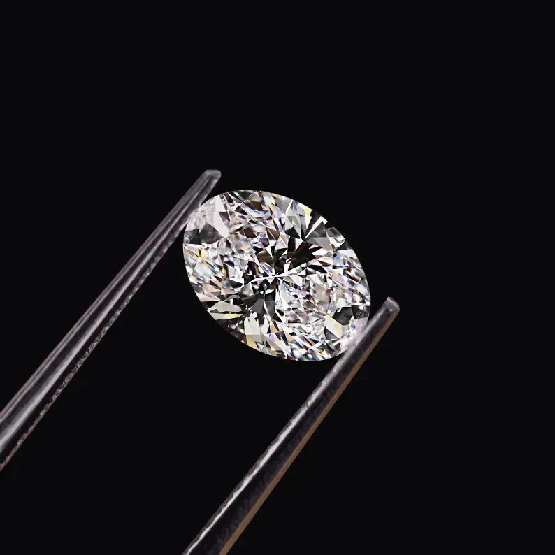.90 Ct Lab Grown CVD Diamond 7x5 mm Oval F Color, VVS Certified Loose Diamond - Image 2 of 4