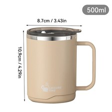 500ml Stainless Steel Thermos Mug Tea Coffee Thermal Cup Insulated Travel Mug UK