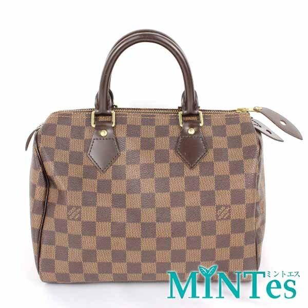 Louis Vuitton Speedy 25 Damier N41532 Ebene Canvas Handbag Brown