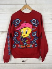 Vintage Tweety Sweatshirt Mens Large Looney Tunes Crewneck Cartoon Hip Hop 90s