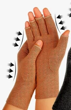 ZEXHOOR Golden Tan Arthritis Compression Gloves-UNISEX - SIZE S - NIP-FREE SHIP