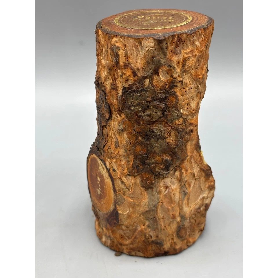 Vtg 3 Minute Timer Sand Hourglass Wood Bark Rustic Decor Souvenir - Image 4 of 4