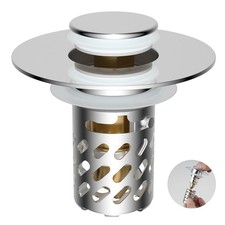 Bathroom Sink Stopper Pop Up Drain Strainer Hair Catcher Filter Basket Universal