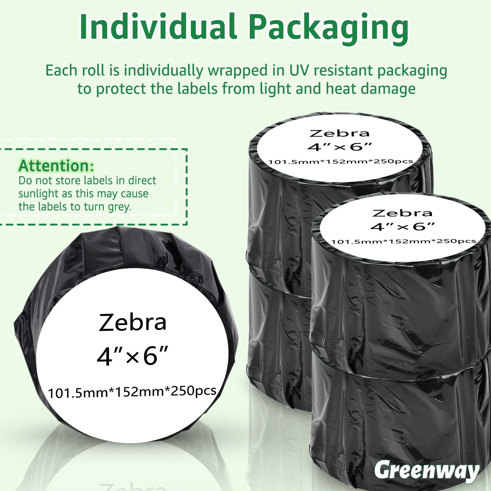 5 ROLLS Mailing Postage Shipping Label Compatible with Zebra 2844 ZP-450 ZP-500