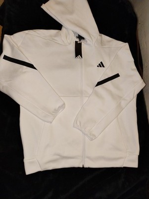 NEW MENS Adidas ZNE Z.N.E. ZIP TRACK JACKET HOODIE XL BLACK WHITE