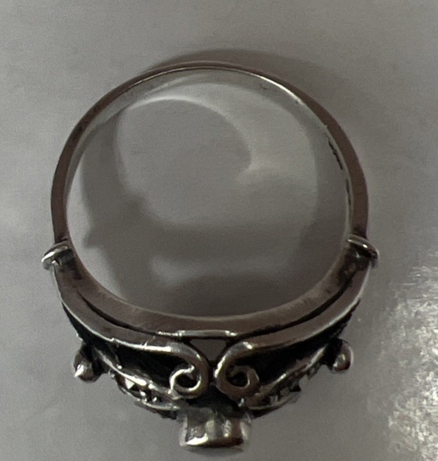 Vtg Eagle Signed Solid 925 Sterling Silver Opal  … - image 5