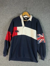 Canterbury Polo Shirt Mens Large Blue Regular Fit Long Sleeve Outdoor Casual