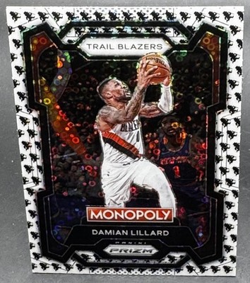 2023-24 Panini Prizm Monopoly Damian Lillard #73 Man Black & White 
