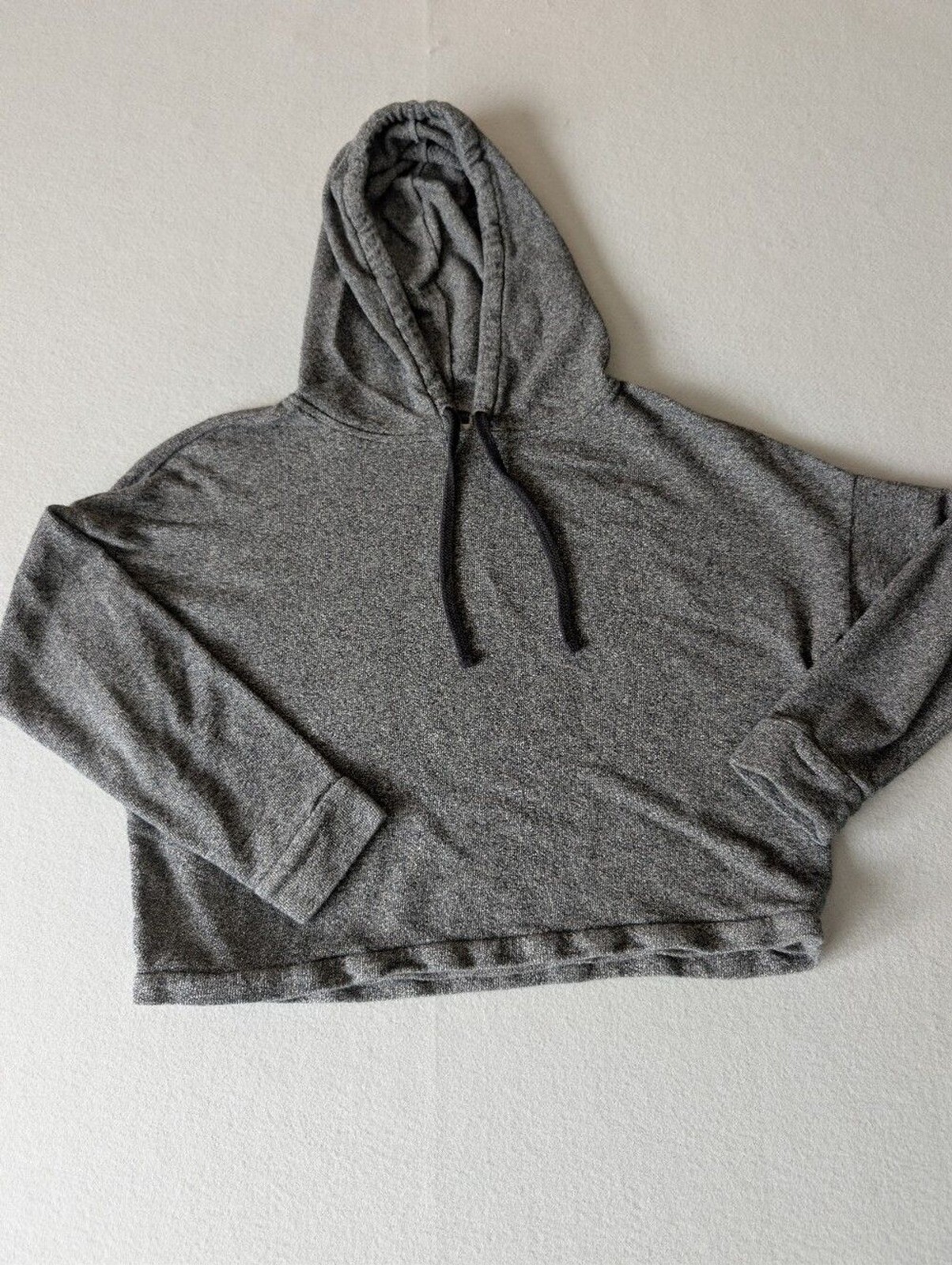 Madewell Tone Hoodie Sweatshirt 100% Cotton Dark Grey Terry Sz Small Loungewear image 5