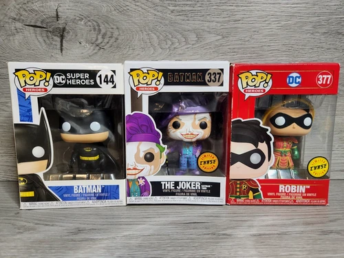 Funko Pop Heros Batman Set of 3 Batman Joker Robin