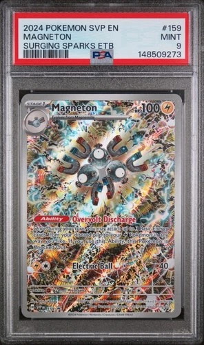 2024 POKEMON SVP SURGING SPARKS ETB PROMO #159 MAGNETON PSA 9