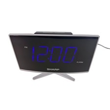 Sharp SPC1203 LED Alarm Clock With Large Display USB Port  Snooze/Dimmer